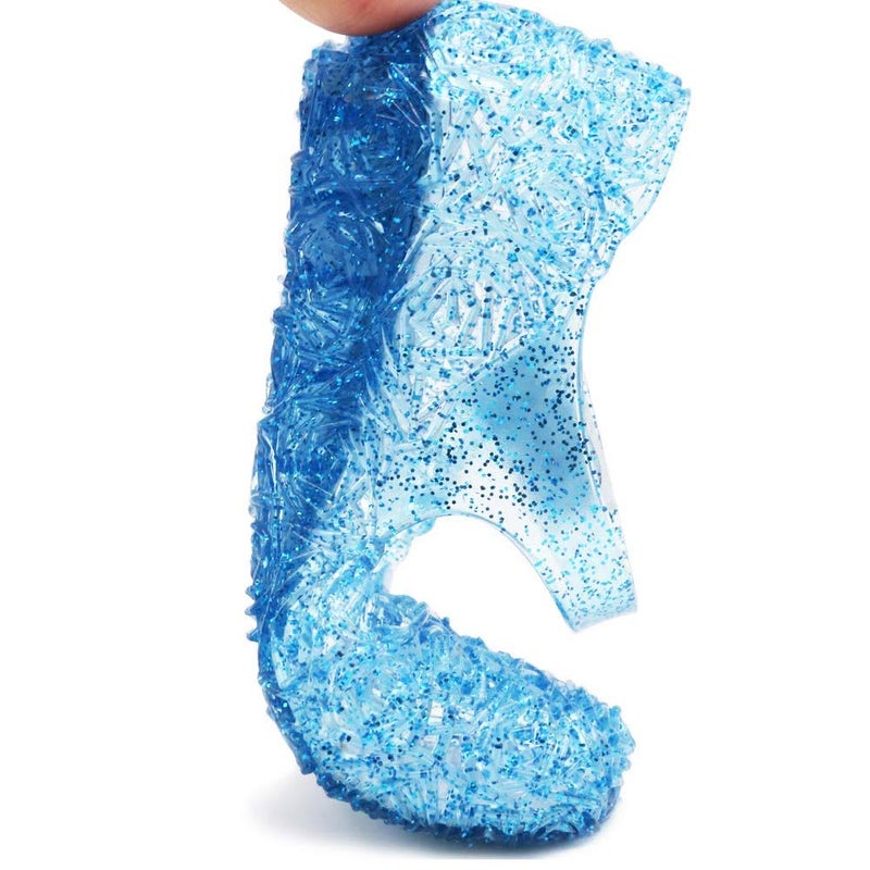techcity Princess Girls Sandals Dress Up Dance Party Cosplay Jelly Shoes for Kids Toddler Mary Janes (A-Blue, Numeric_13_Point_5) - Image 2